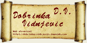 Dobrinka Vidnjević vizit kartica